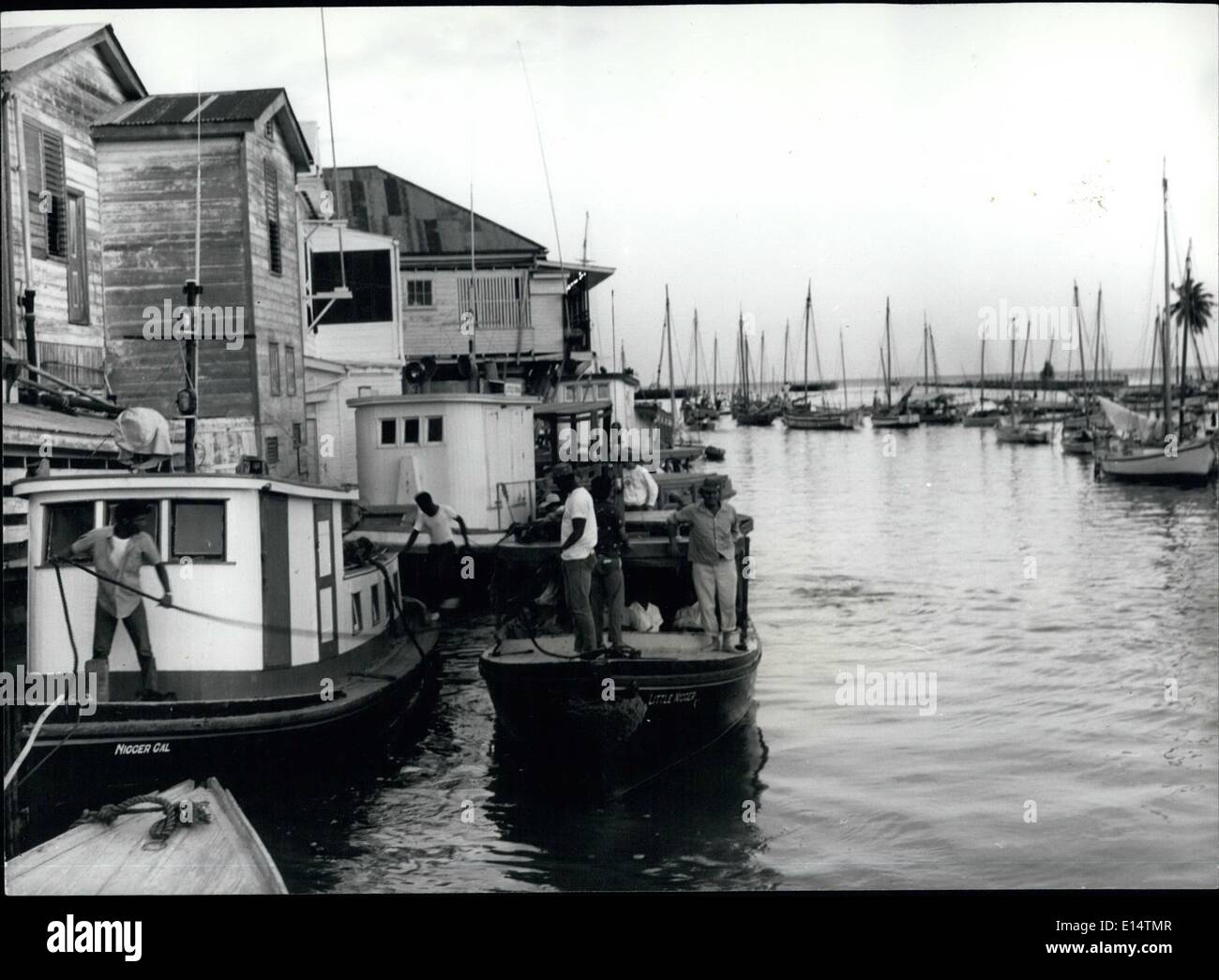 18 avril 2012 - Waterfront, port de Belize. Banque D'Images