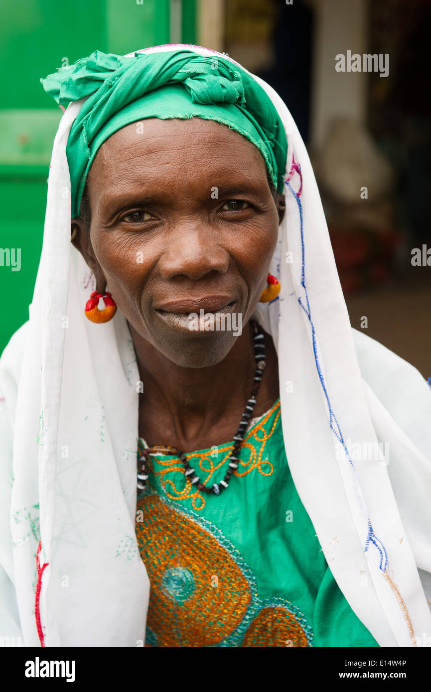 Femme peul, la Gambie Banque D'Images