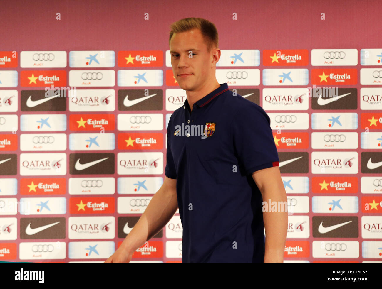 Barcelone, Espagne. 22 mai, 2014. présentation de Ter Stegen, nouveau joueur du FC Barcelone, dans les bureaux du club, le 22 mai 2014. Photo : Joan Valls/Urbanandsport Nurphoto /. © Joan Valls/NurPhoto ZUMAPRESS.com/Alamy/Live News Banque D'Images