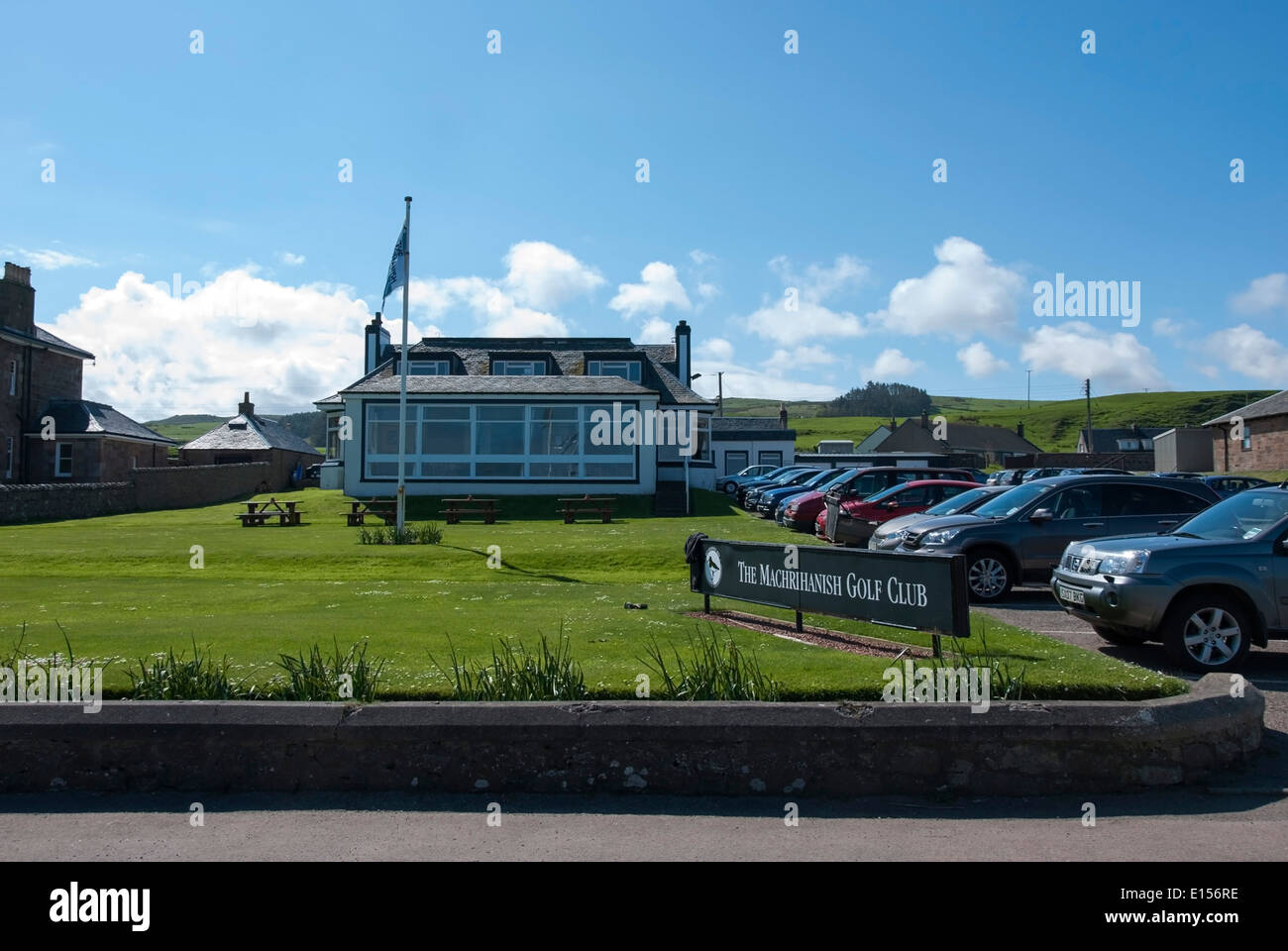 Le Clubhouse messieurs Machrihanish Golf Club Mull of Kintyre en Écosse Banque D'Images