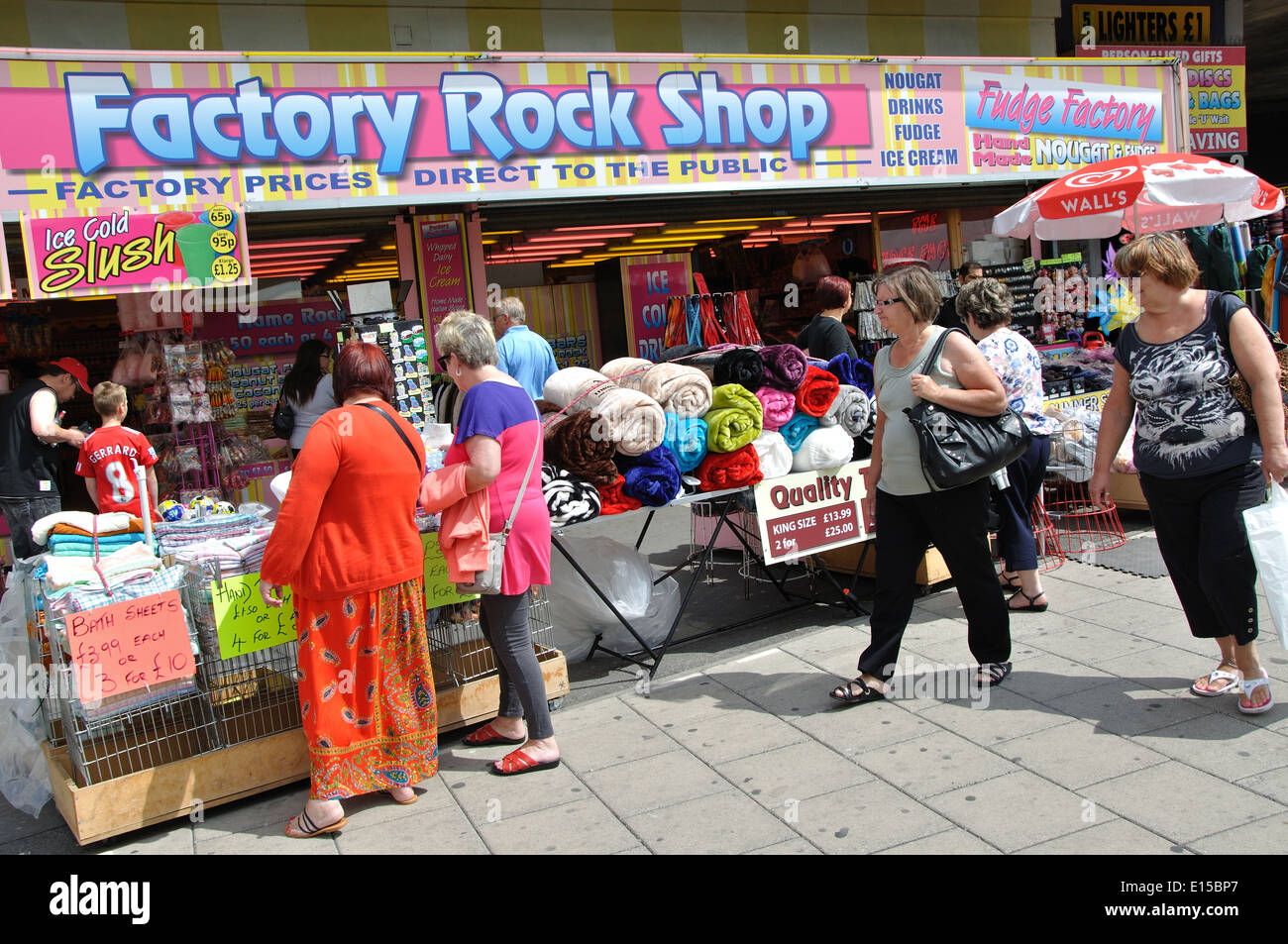 Rock Shop Factory, Lumley Avenue, Skegness, dans le Lincolnshire, Angleterre, RU Banque D'Images