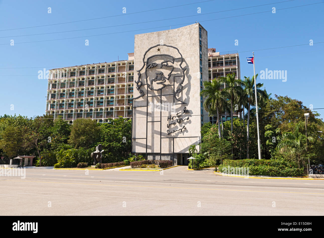 Le ministère de la Plaza de la révolution, avec le visage de fer de Che Guevara Banque D'Images