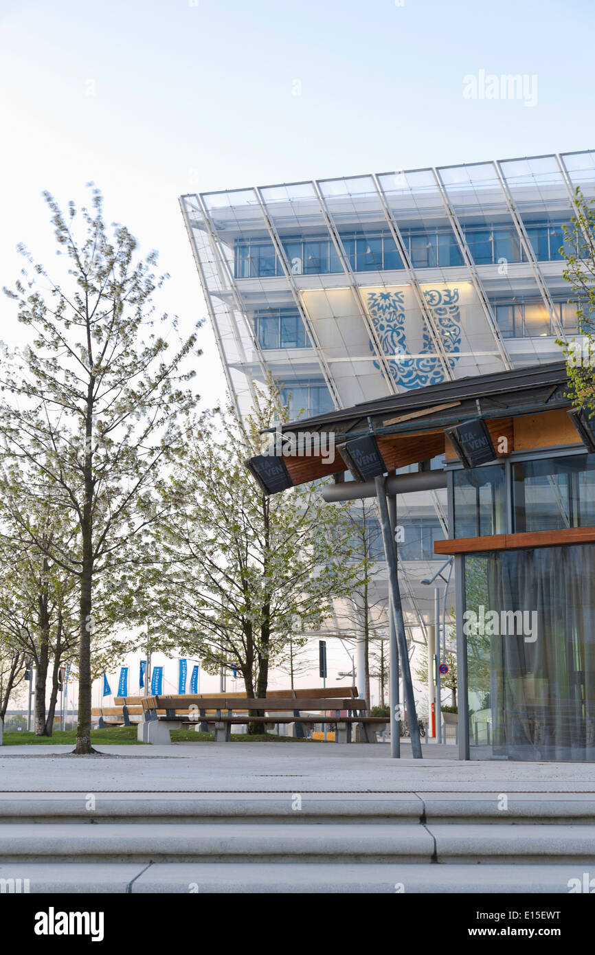 Allemagne, Hambourg, Unilever House et terrasses Marco Polo Banque D'Images