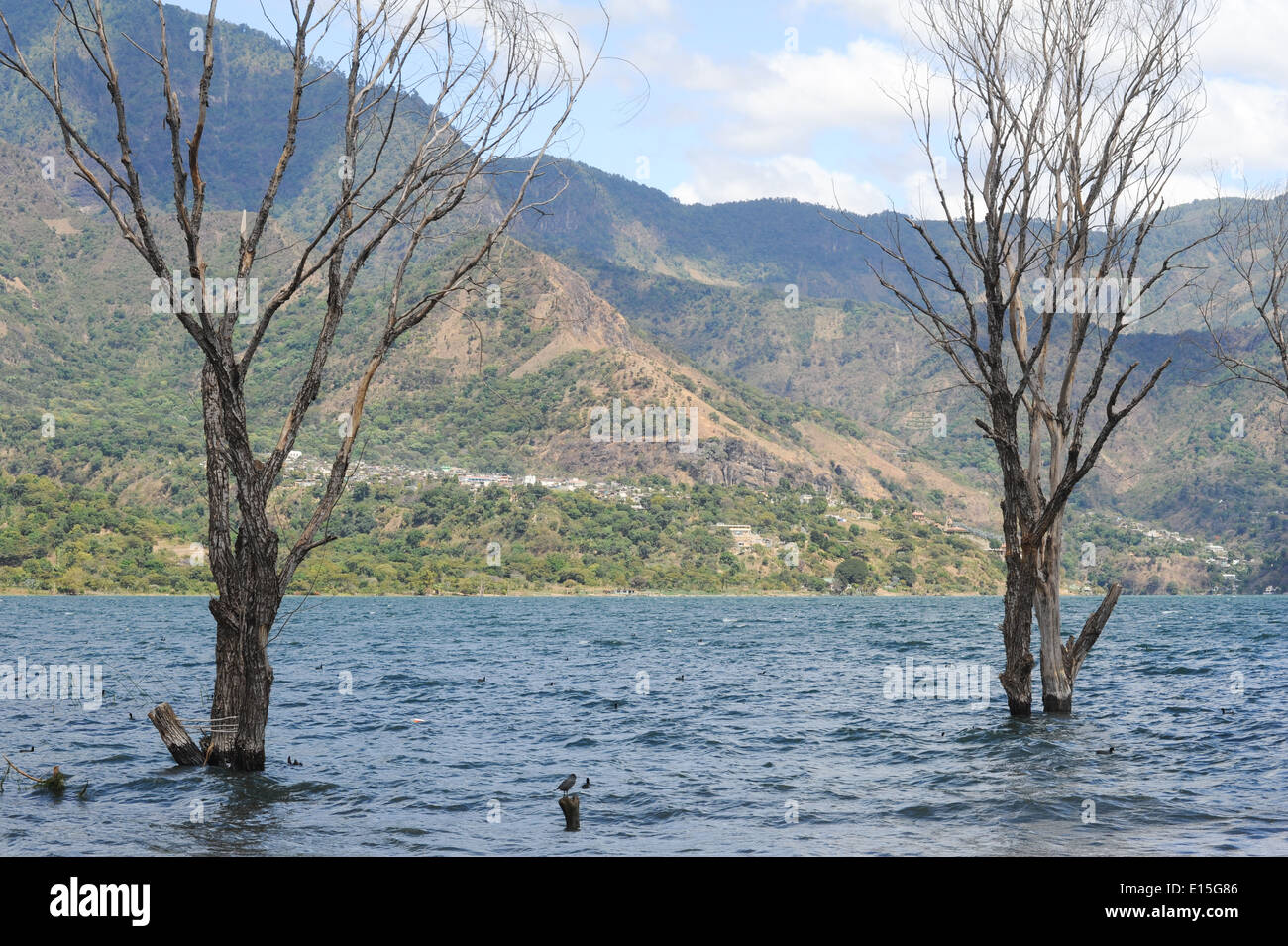 Le village de San Pablo la laguna sur le lac Atitlan, Guatemala la laguna sur le lac Atitlan, Guatemala Banque D'Images