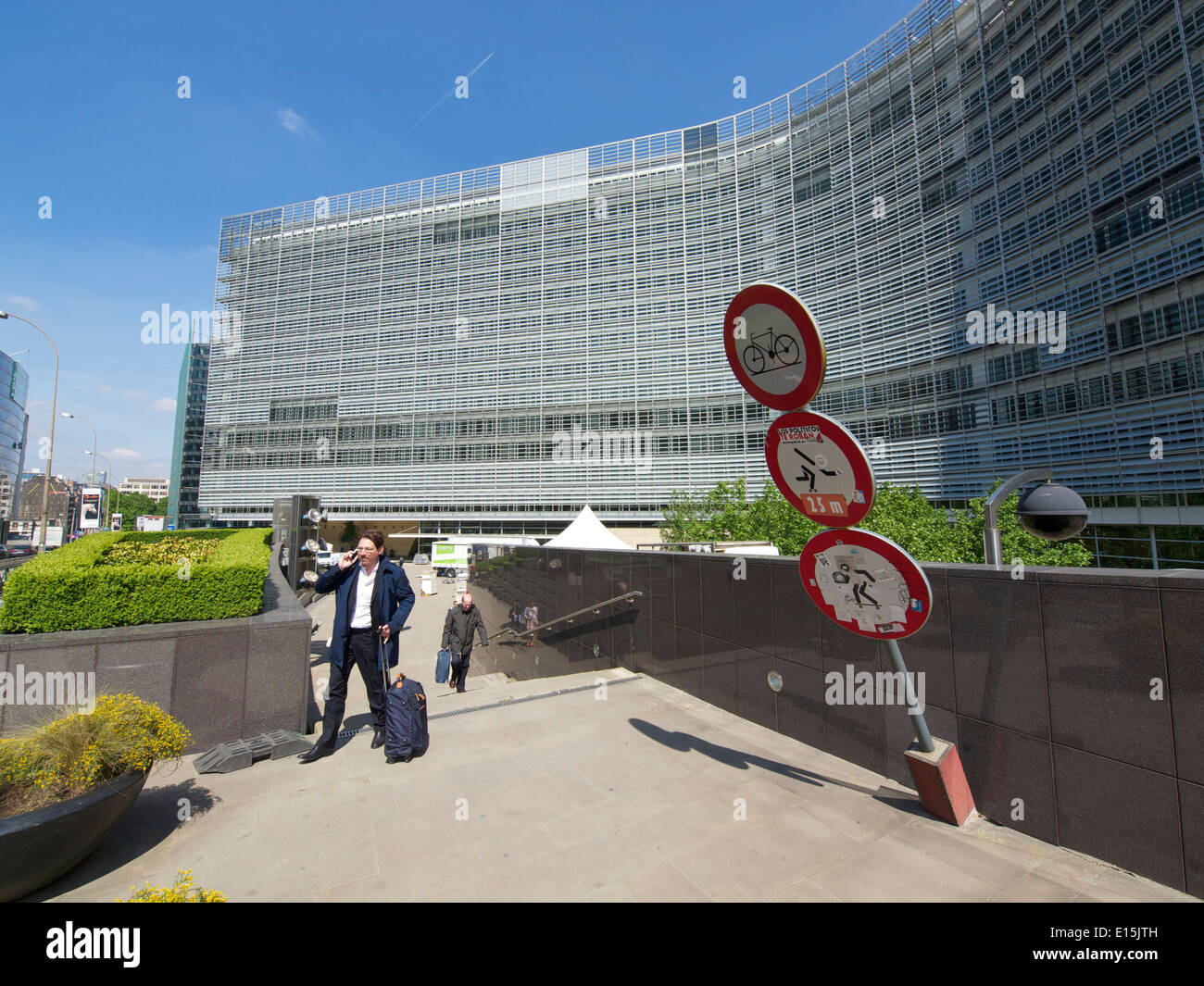 Le bâtiment du Berlaymont à Bruxelles, Belgique, accueil de la Commission européenne. Banque D'Images