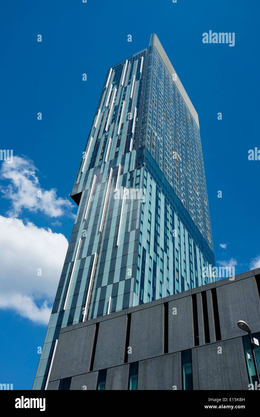 La Beetham Tower Hilton Hotel sur Deansgate Manchester UK Banque D'Images