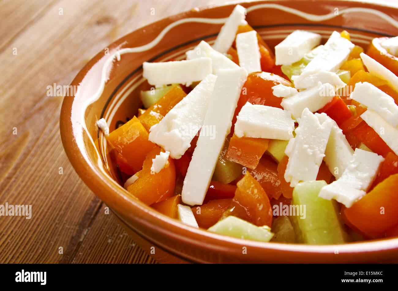 Bulgare salade shopska Banque D'Images