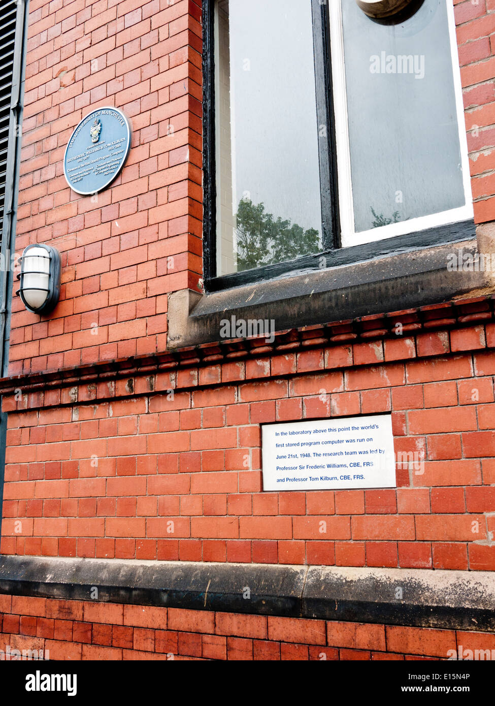Laboratoire où l'hôtel est le premier ordinateur à programme enregistré a été exécuté le 21 juin 1948. Banque D'Images