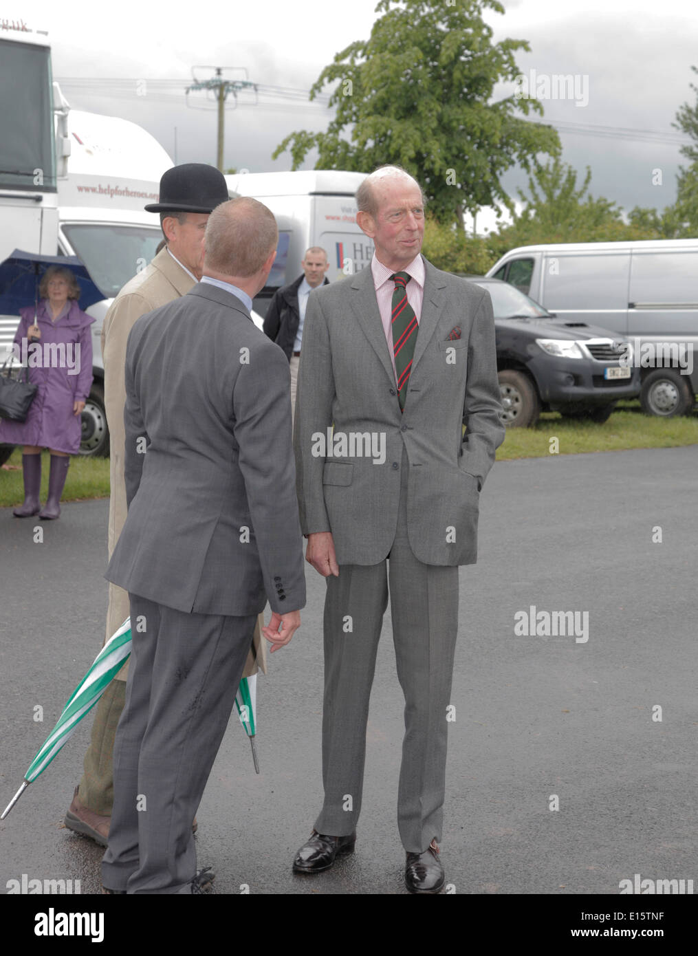 Duc de Kent visite royale Devon County Show Exeter UK 2014 Banque D'Images