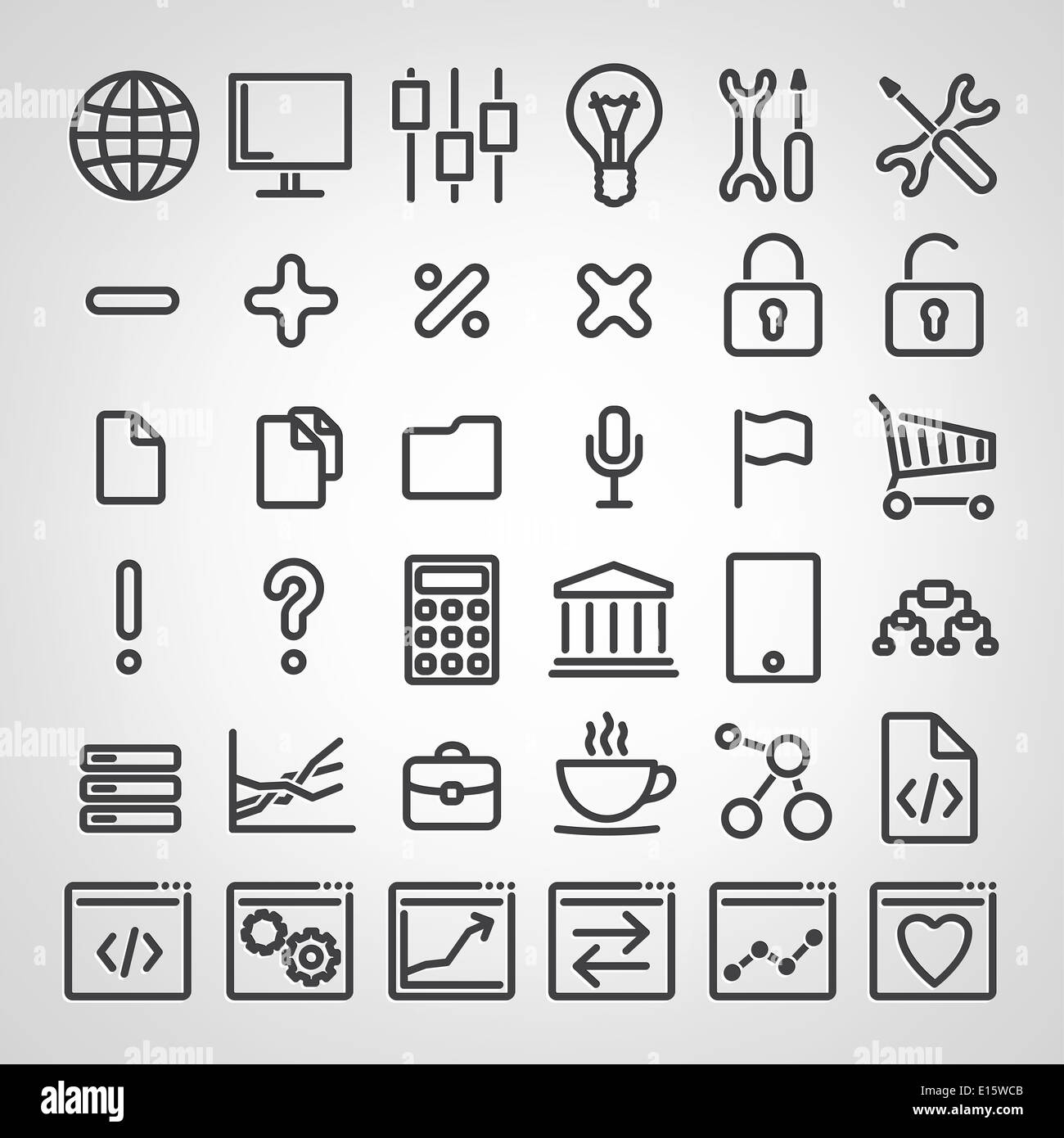 Ensemble d'icônes SEO Banque D'Images