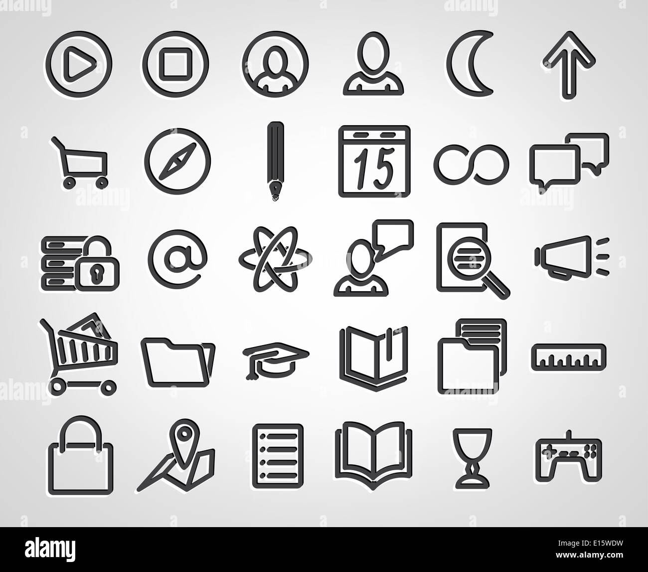 Ensemble d'icônes SEO Banque D'Images