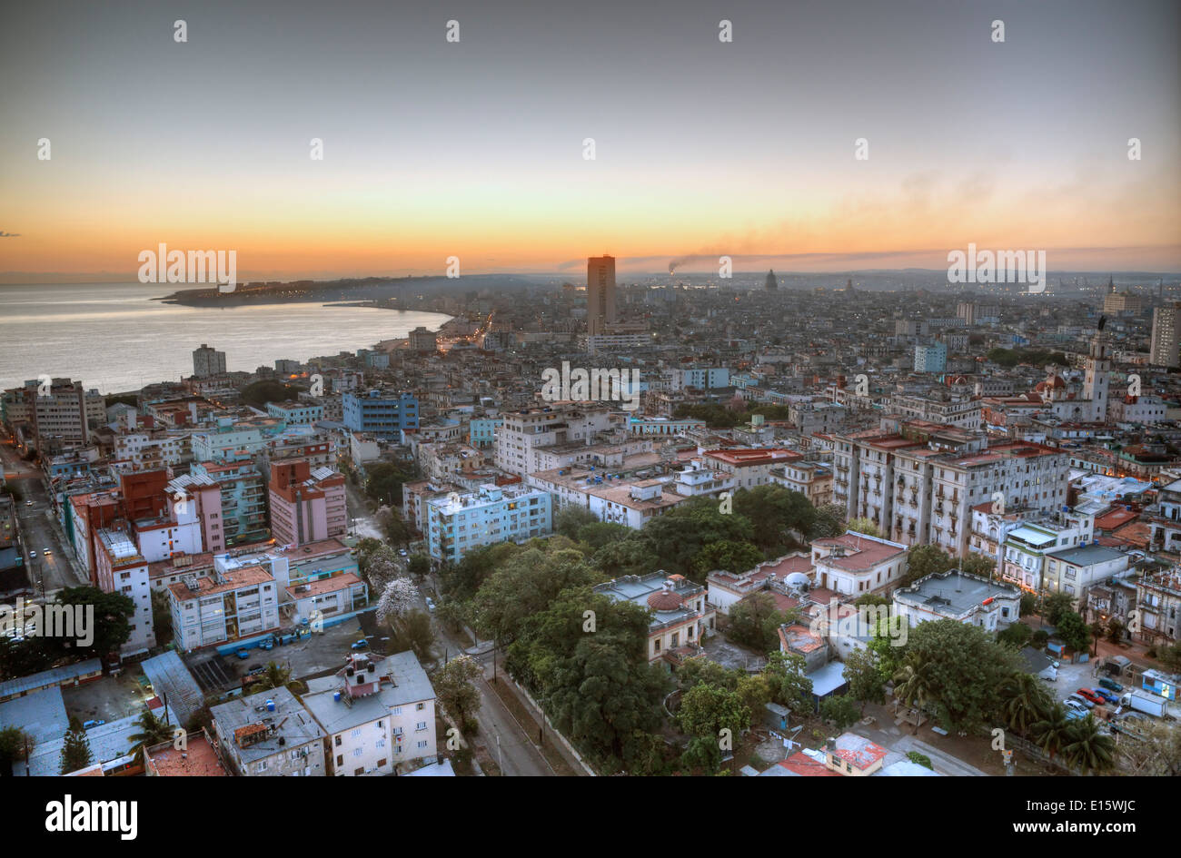 Vue du centre-ville historique de La Havane, Cuba Banque D'Images