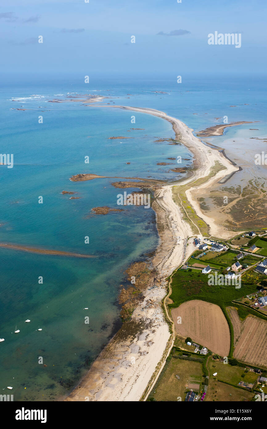 L'Armor-Pleubian, le 'Sillon du Talbert' (Côtes d'Armor) : Vue aérienne Banque D'Images