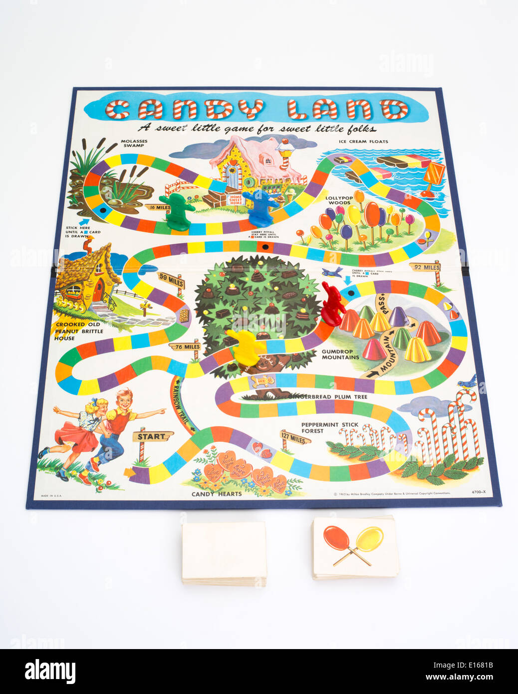 Candy Land ( jeu Candyland ) par Milton Bradley ( édition 1955 ) Banque D'Images