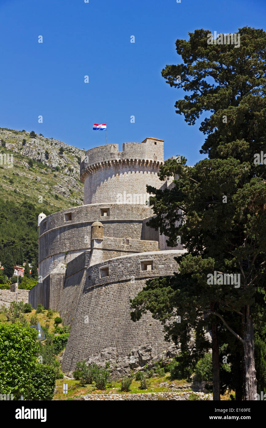 Vieille ville de Dubrovnik Croatie Tour Banque D'Images