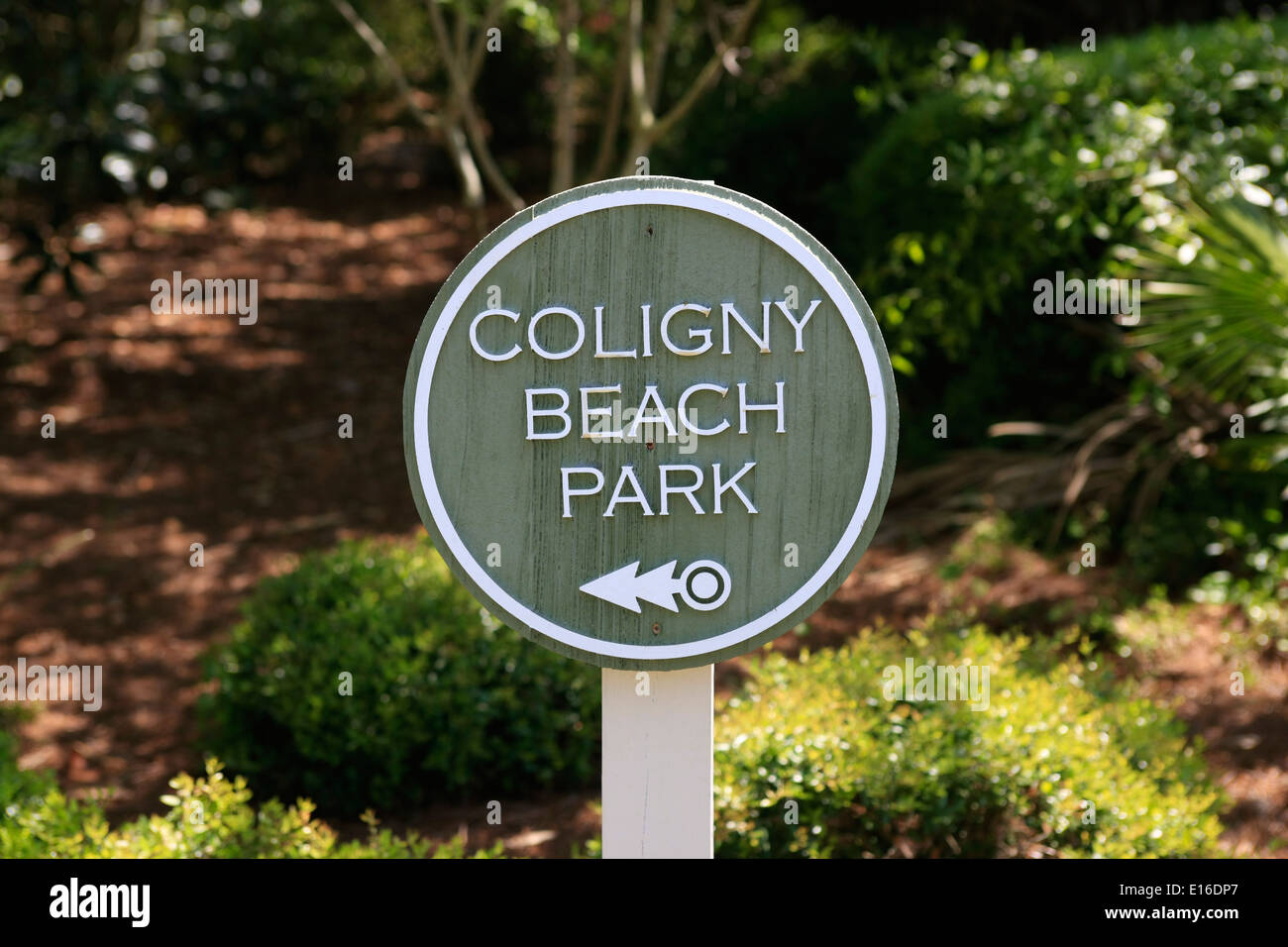 Coligny Beach Park sign in Hilton Head SC Banque D'Images