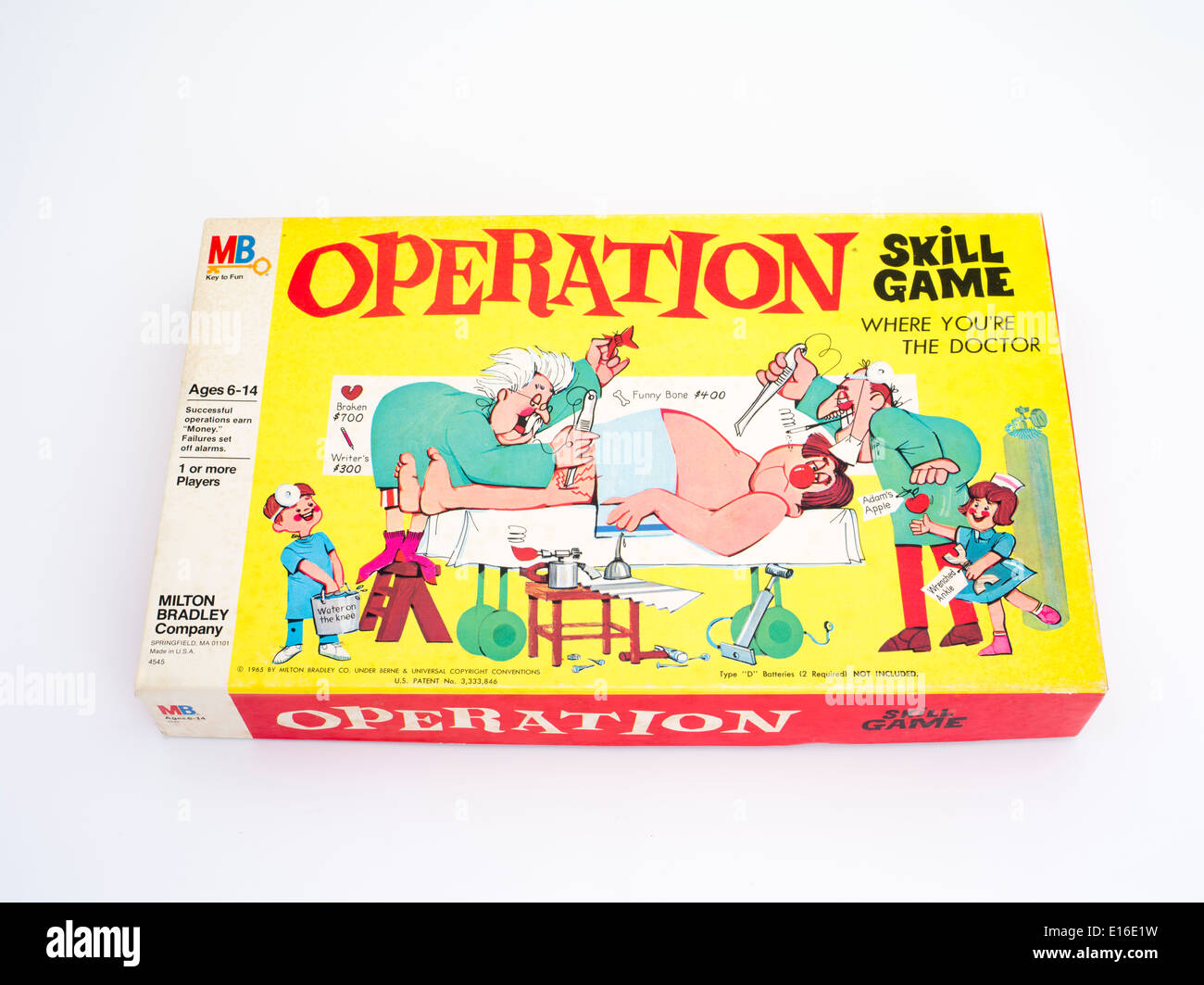 L'opération Jeu pour Enfants par Milton Bradley 1965 Banque D'Images