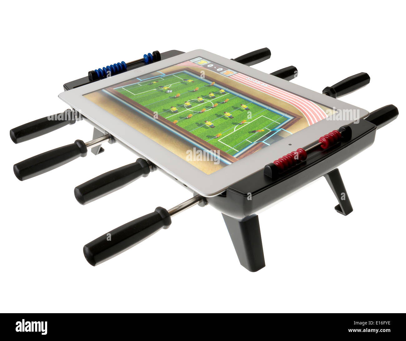 IPad Apple fait dans un jeu de football de table. Banque D'Images