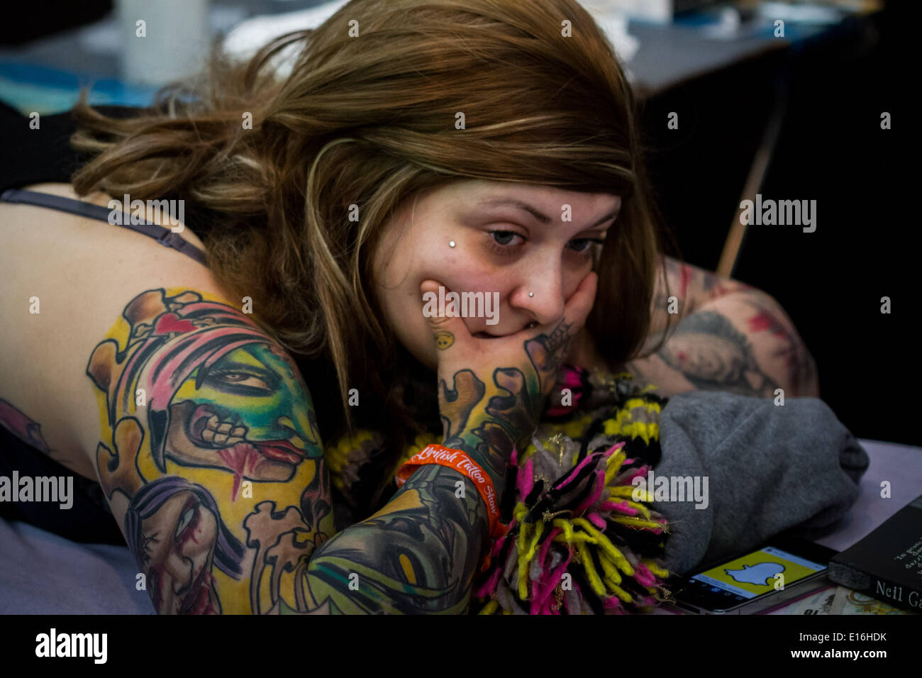 Londres, Royaume-Uni. 24 mai, 2014. Le Great British Tattoo Show 2014 à Londres Crédit : Guy Josse/Alamy Live News Banque D'Images