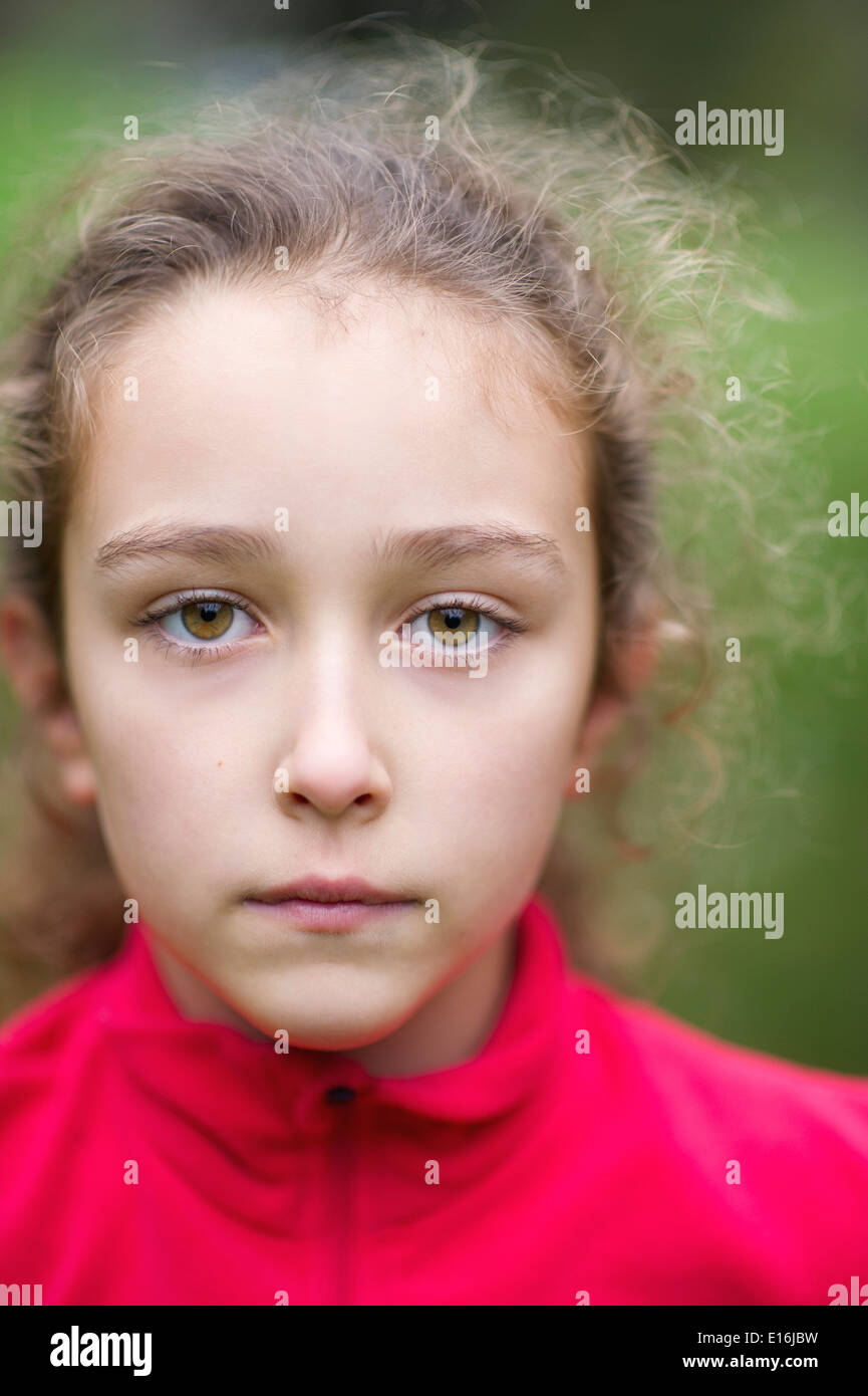 Portrait of Girl (10-12), Biella, Italie Banque D'Images