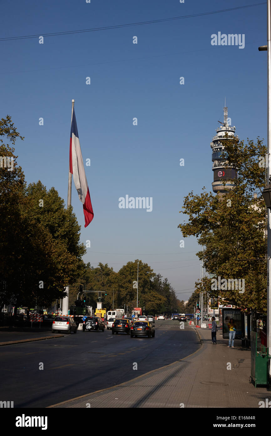 Avenida Libertador General Bernardo O'Higgins centre-ville de Santiago du Chili Banque D'Images