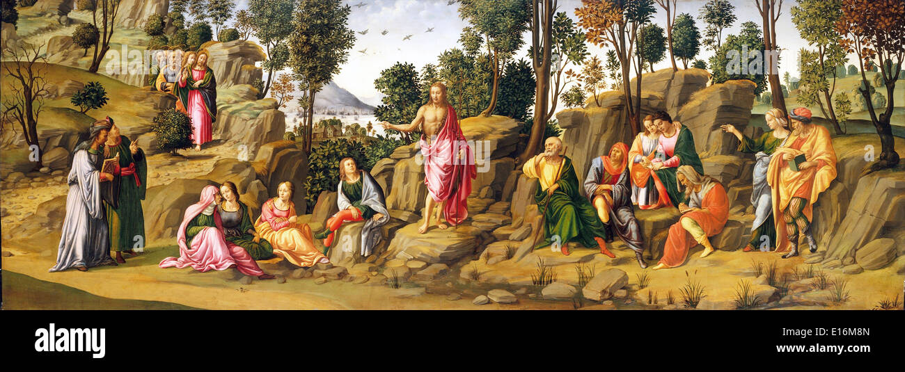 St Saint Jean-Baptiste portant témoignage de l'atelier Francesco Granacci Banque D'Images