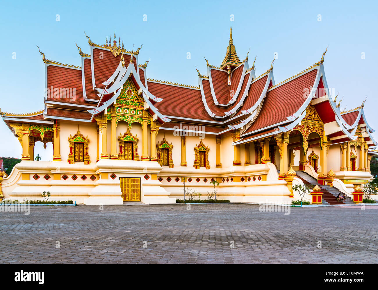 Wat That Luang à Vientiane, Laos Tai Banque D'Images