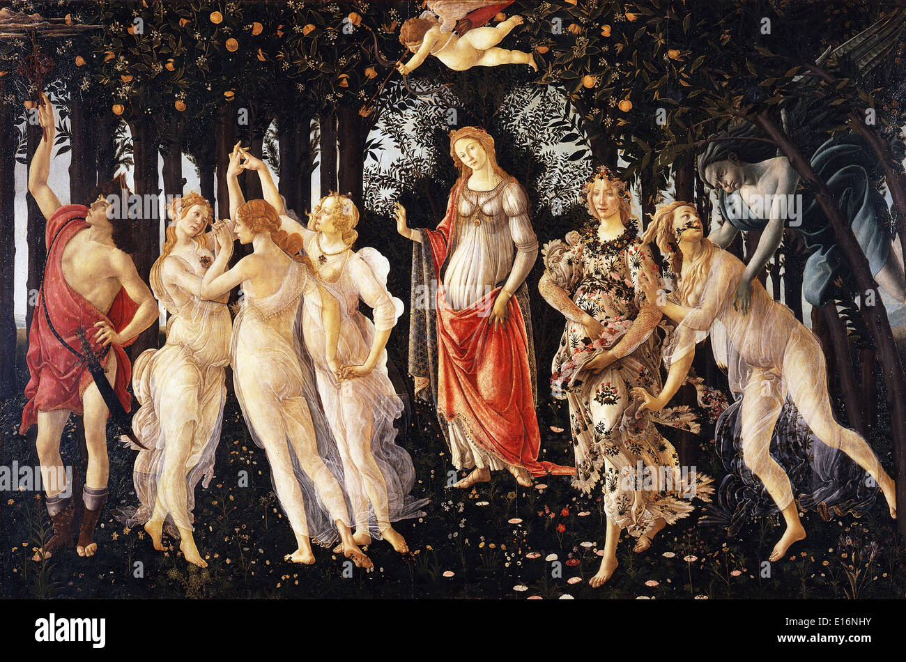 Primavera de Botticelli, 1482 Banque D'Images
