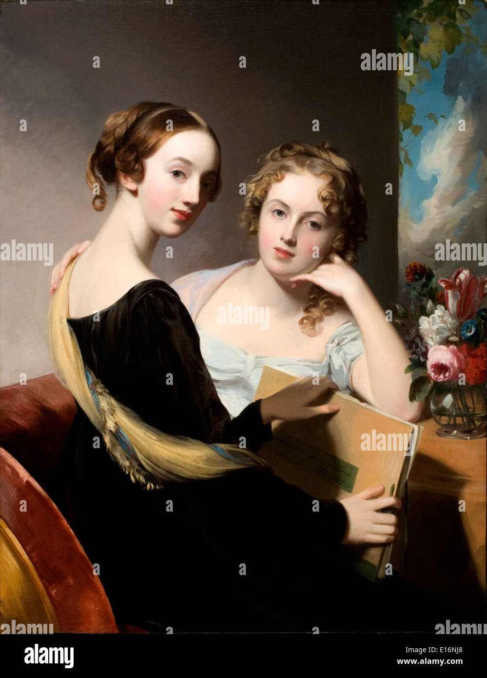Portrait de la justesse Mary et Emily McEuen par Thomas Sully, 1823 Banque D'Images