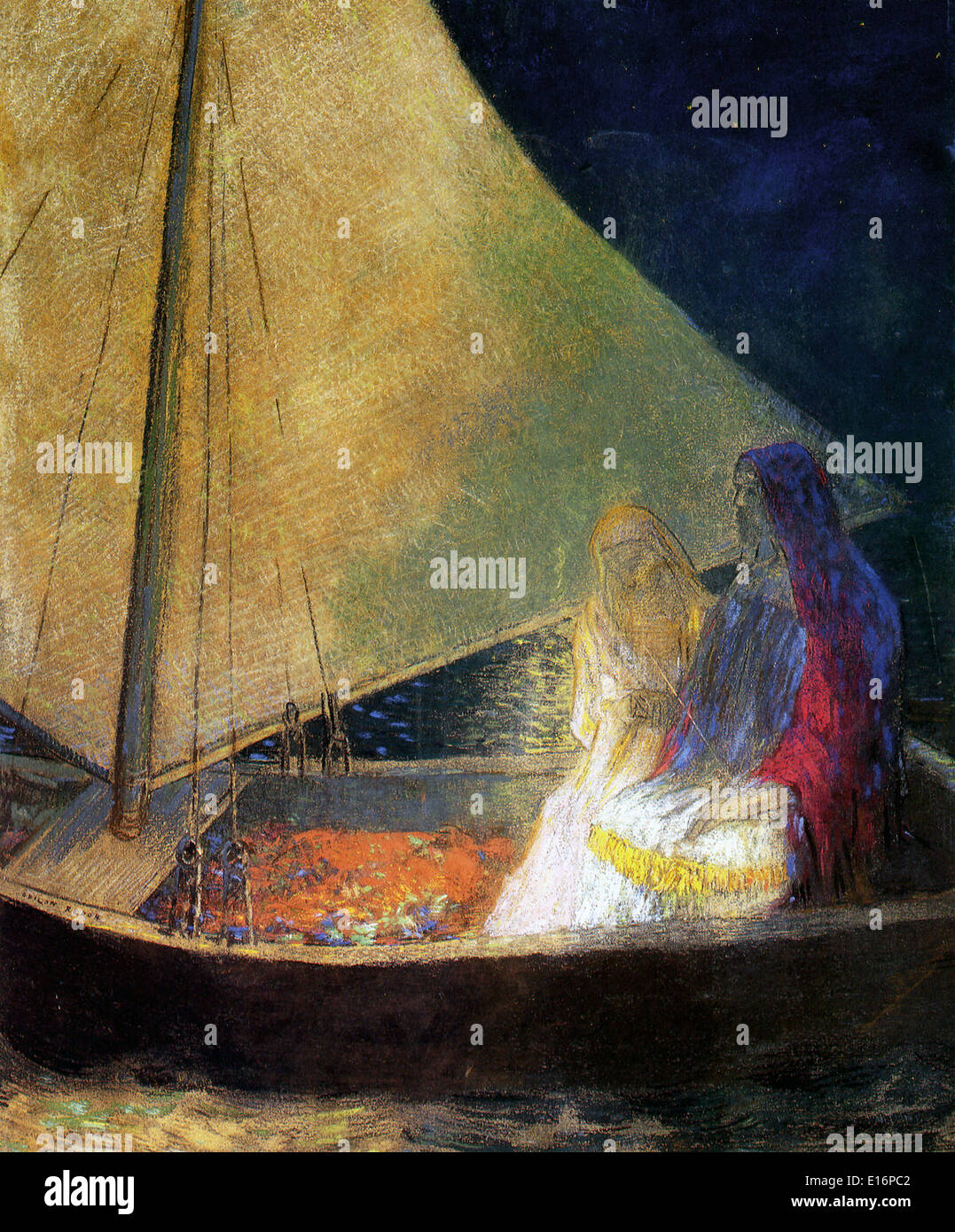 Voile avec deux figures d'Odilon Redon, 1902 Banque D'Images