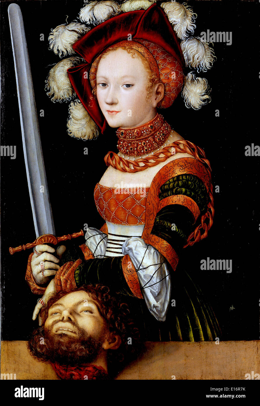 Judith avec la tête d'Holopherne par Lucas Cranach le Vieux, 1530 Banque D'Images