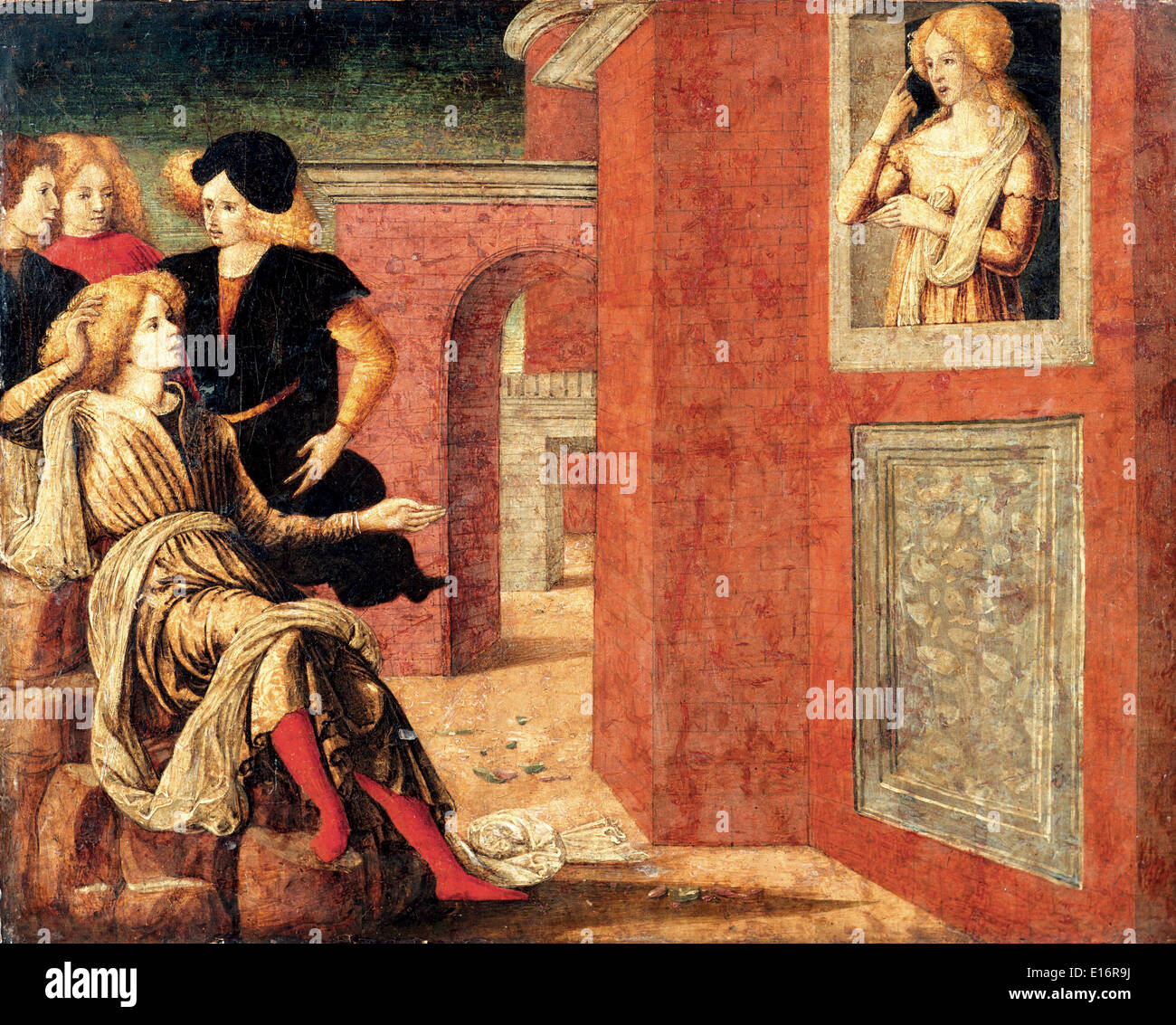 Scène d'une nouvelle de Liberale da Verona, 1440s Banque D'Images