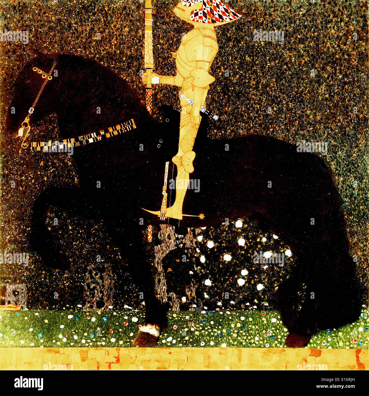 Le chevalier doré par Gustav Klimt, 1903 Banque D'Images