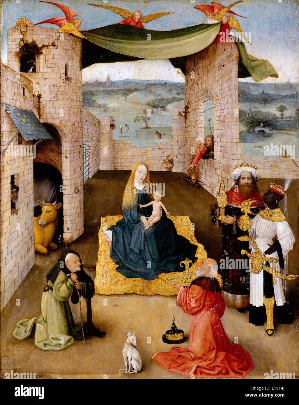 L'Adoration des mages de Jérôme Bosch, 1475 Banque D'Images