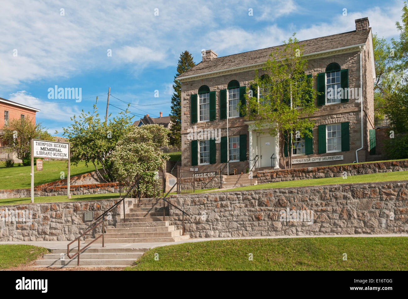 Montana, Virginia City, National Historic Landmark District, 19C ville minière, Musée Bibliothèque Thompson-Hickman Banque D'Images