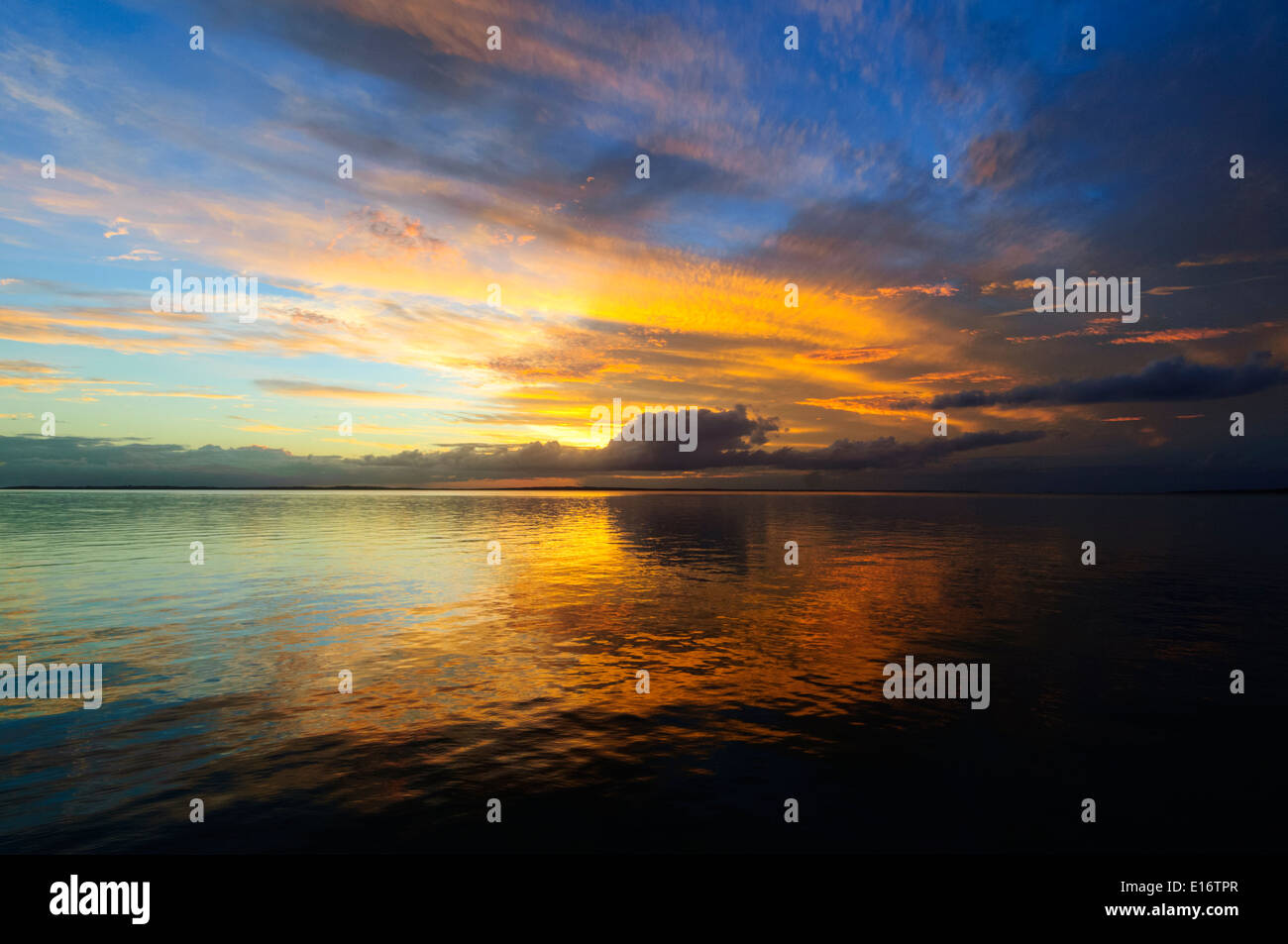 Coucher du soleil - Fraser Island - Queensland - Australie Banque D'Images