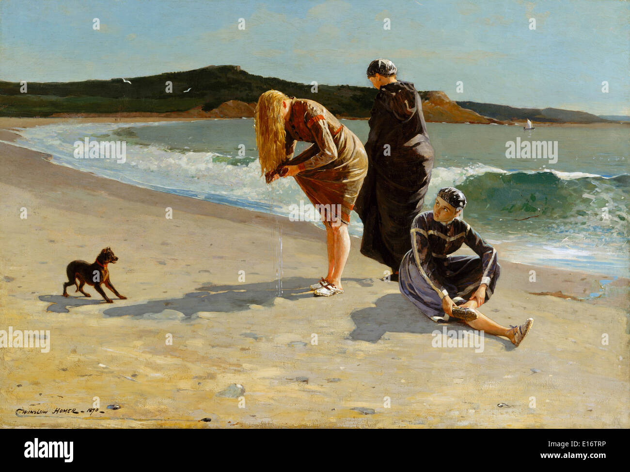 Eagle Head, Manchester, New Hampshire (marée haute) par Winslow Homer,1870 Banque D'Images