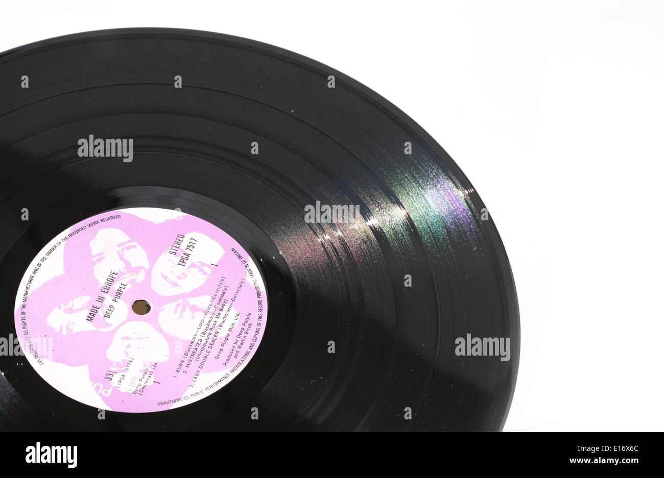Deep purple enregistrement LP Banque D'Images
