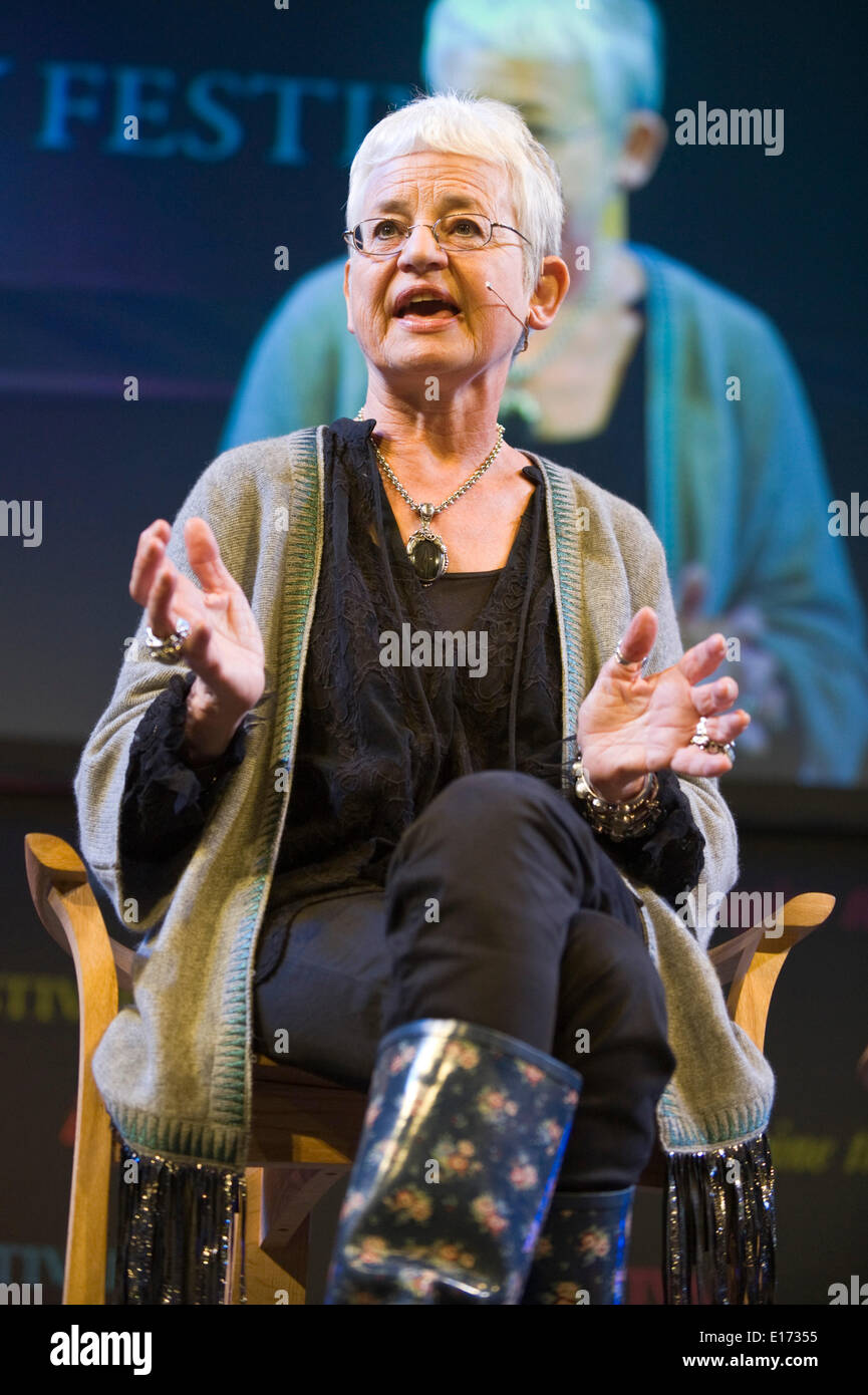 Jacqueline Wilson pour l'auteur parlant à Hay Festival 2014 ©Jeff Morgan Banque D'Images