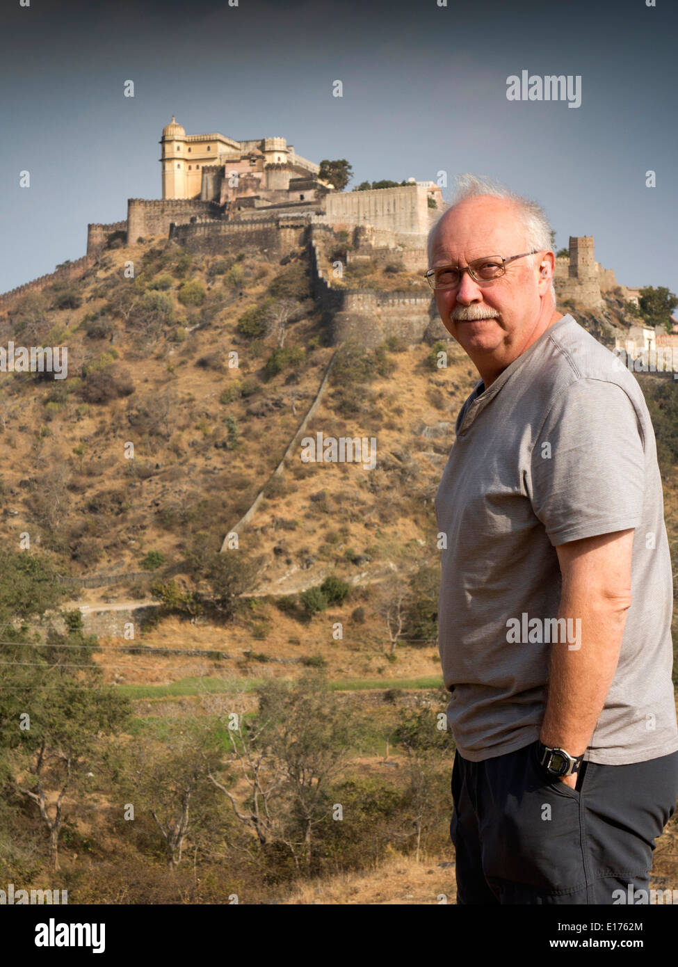 L'Inde, Rajasthan, tourisme à Rajsamand, homme fort de Kumbhalgarh, sur des plages Aravali ridge Banque D'Images