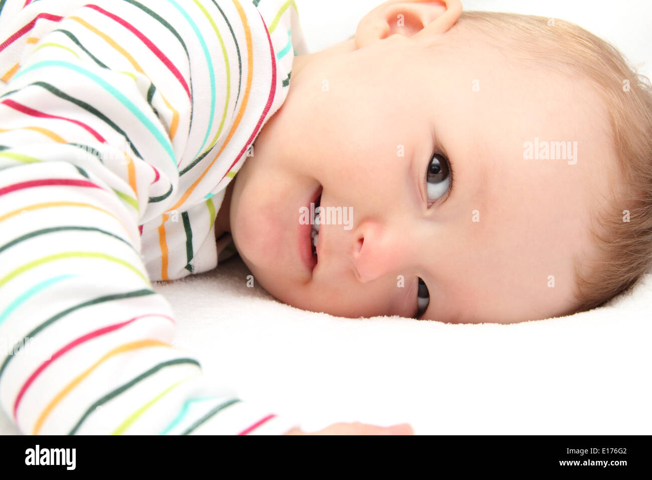 Little baby boy smiling Banque D'Images