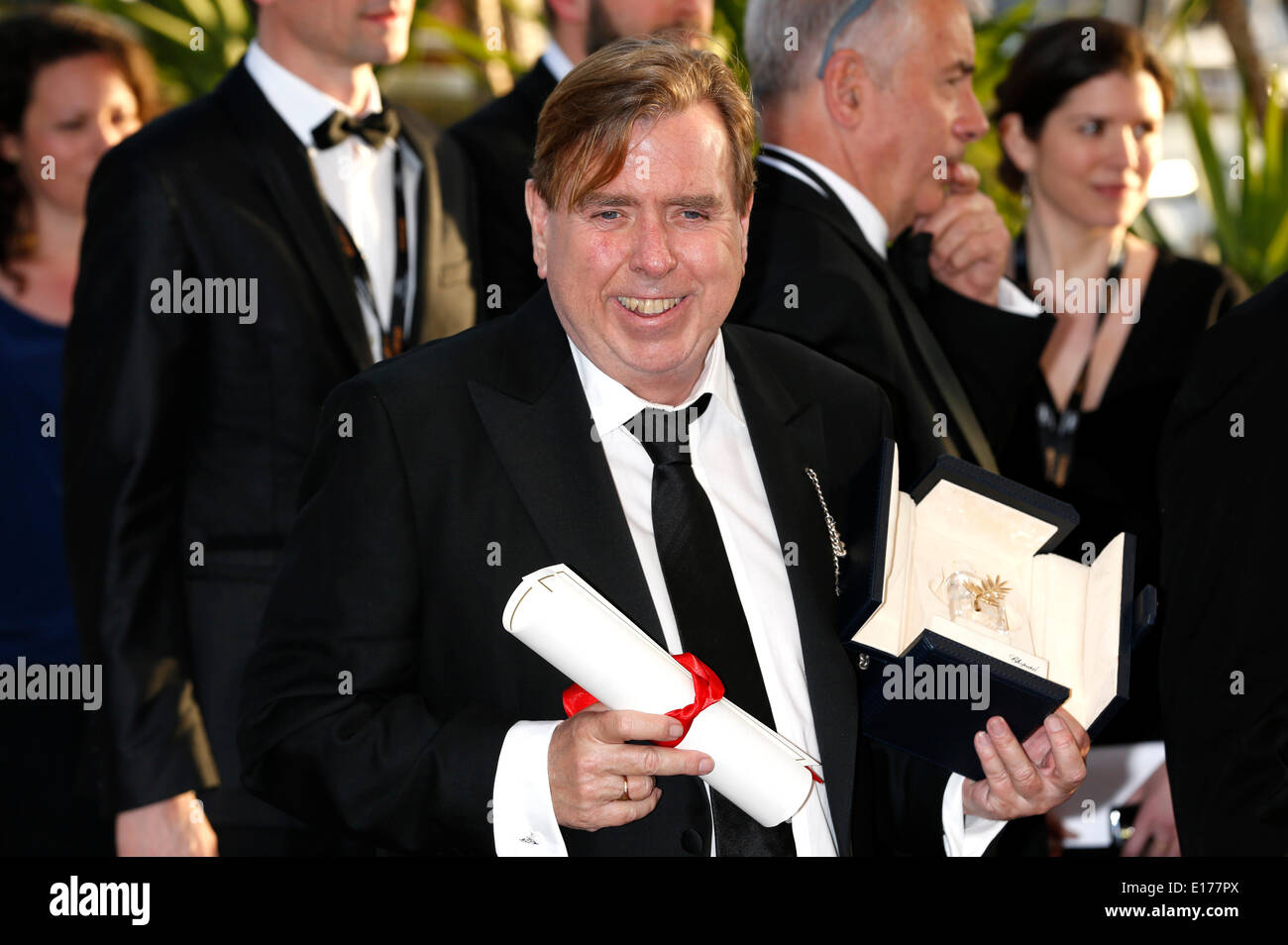 Acteur Timothy Spall acteur, lauréat du prix du meilleur acteur pour son rôle dans le film 'Mr. Turner', lauréat du prix du meilleur acteur pour son rôle dans le film 'Mr. Turner' pendant la photocall avec le gagnant des prix à la 67ème Festival du Film de Cannes le 24 mai 2014 Banque D'Images