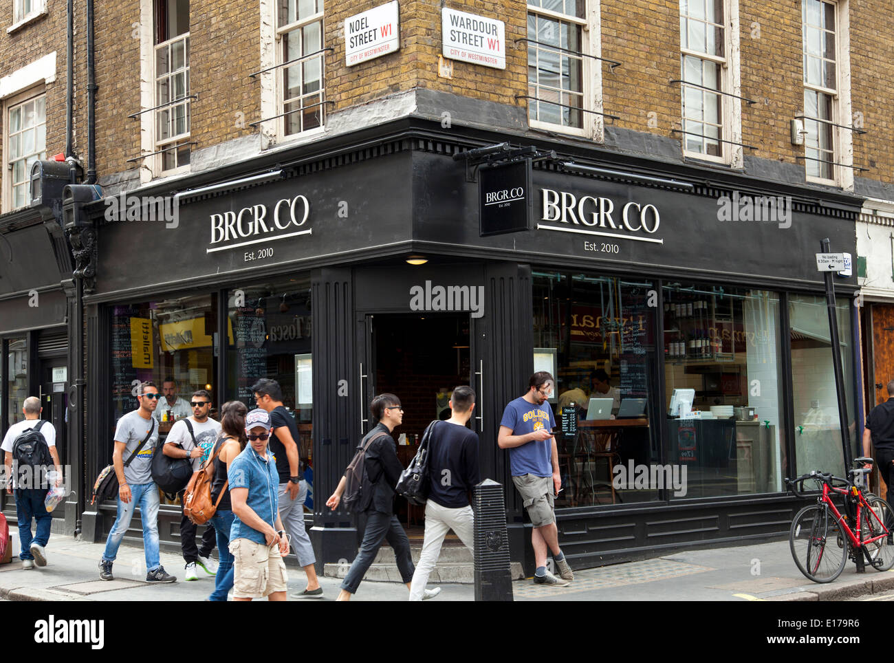 Co BRGR restaurant, Wardour Street, Soho, Londres, Angleterre, Royaume-Uni Banque D'Images
