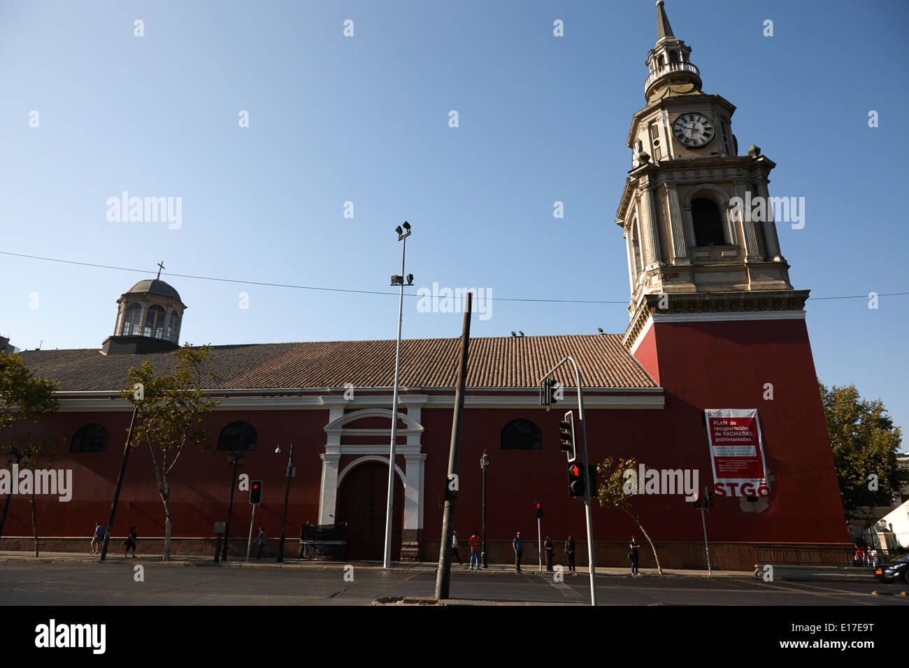 Église de San Francisco temple catholique de Santiago du Chili Banque D'Images