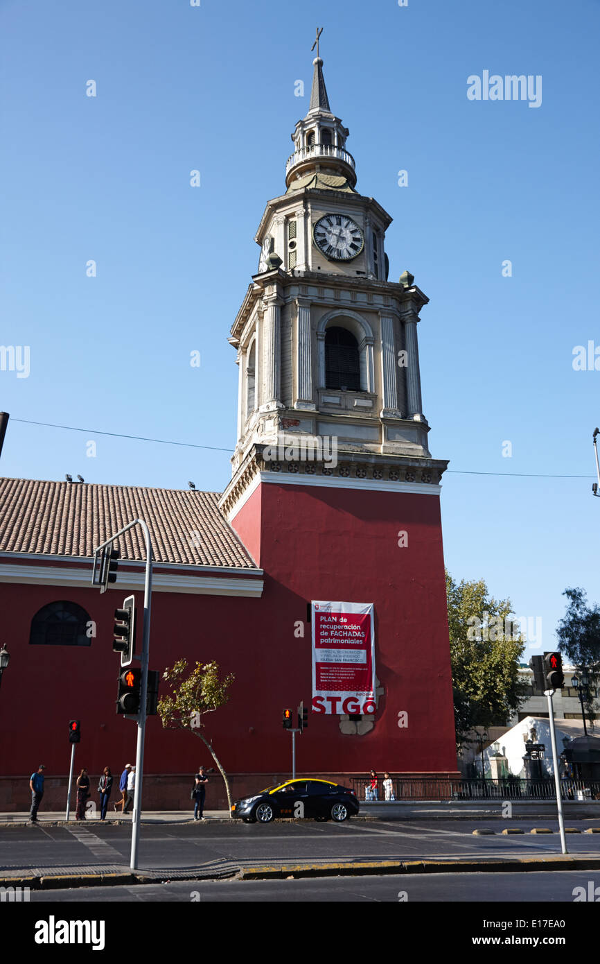 Église de San Francisco temple catholique de Santiago du Chili Banque D'Images