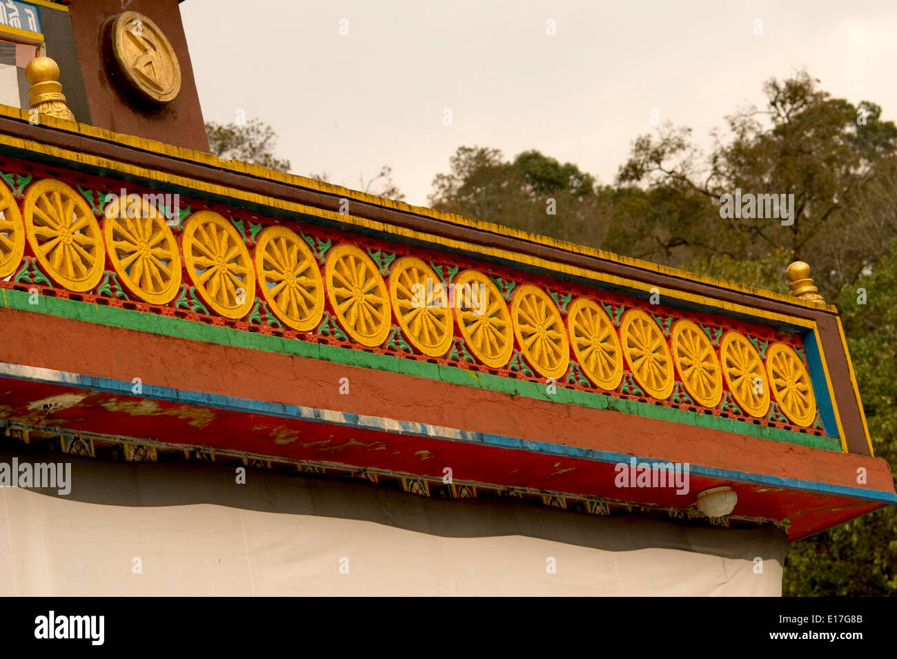 L'art bouddhiste dans le Sikkim Inde Banque D'Images