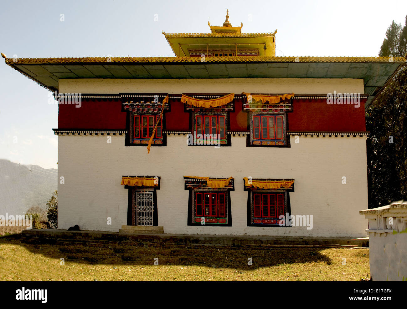Monastère bouddhiste au Sikkim, Inde Banque D'Images