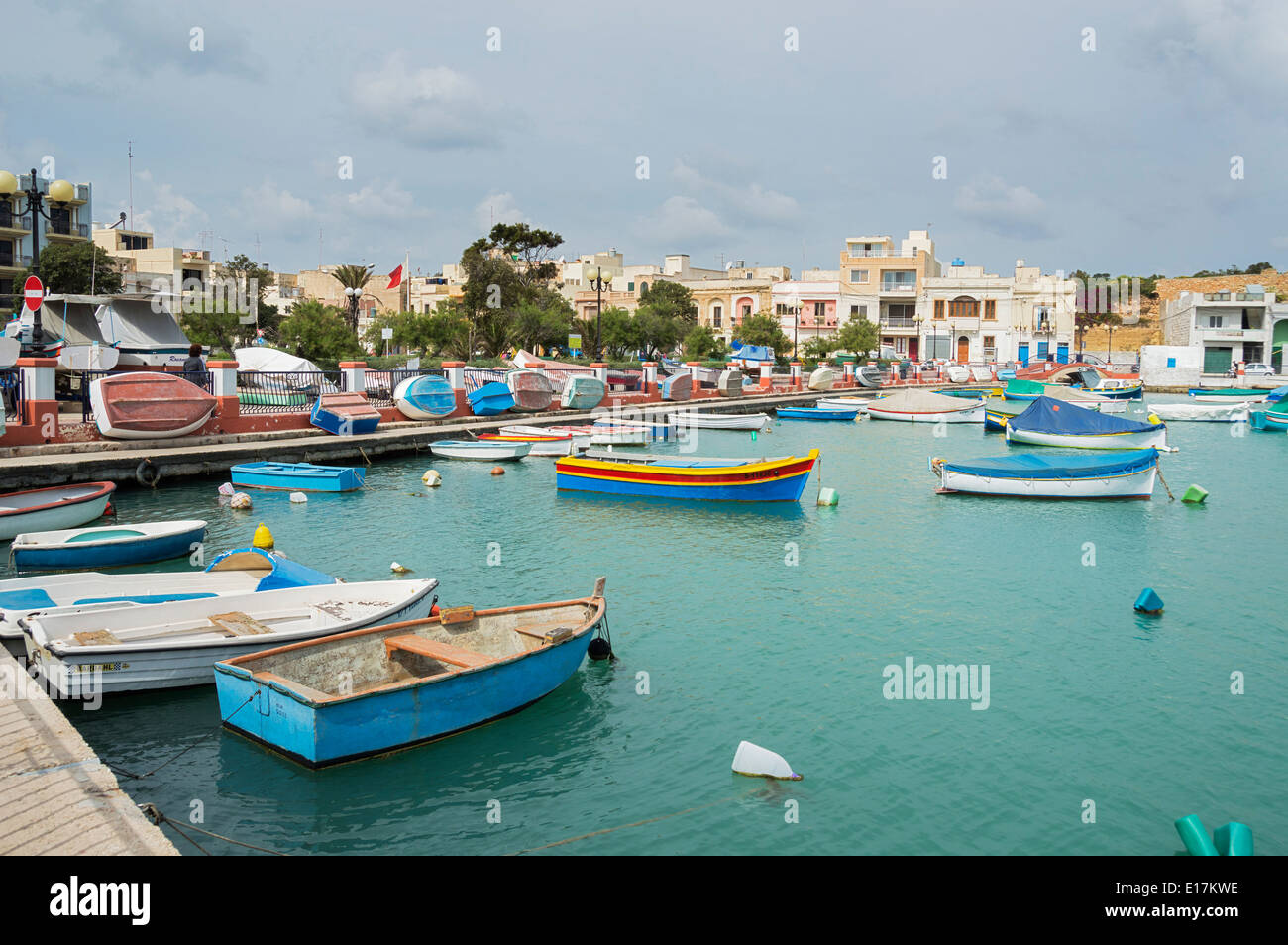 Birzebbuga, St George's Bay, dans le sud de Malte, de l'Europe. Banque D'Images