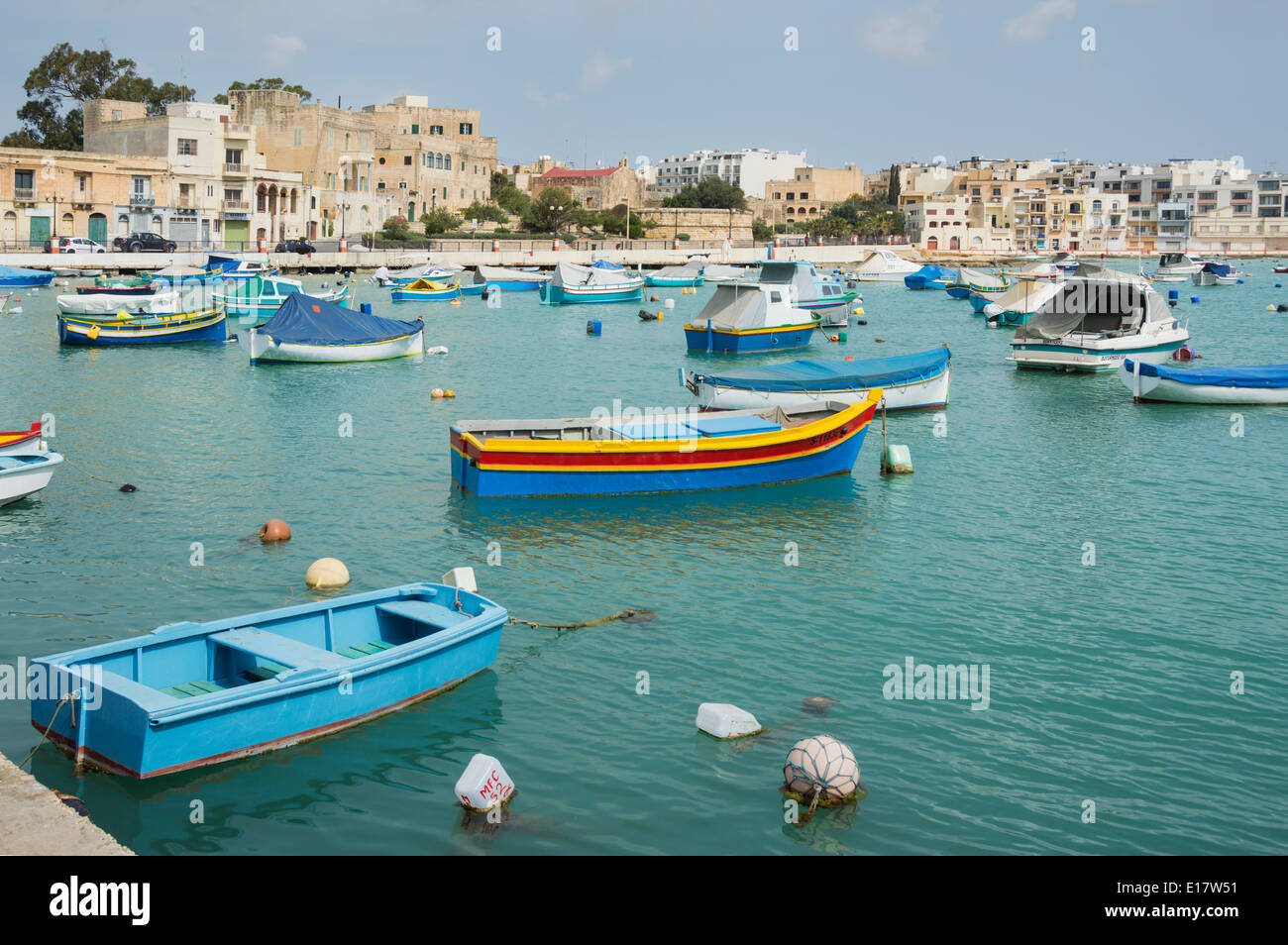 Birzebbuga, St George's Bay, dans le sud de Malte, de l'Europe. Banque D'Images