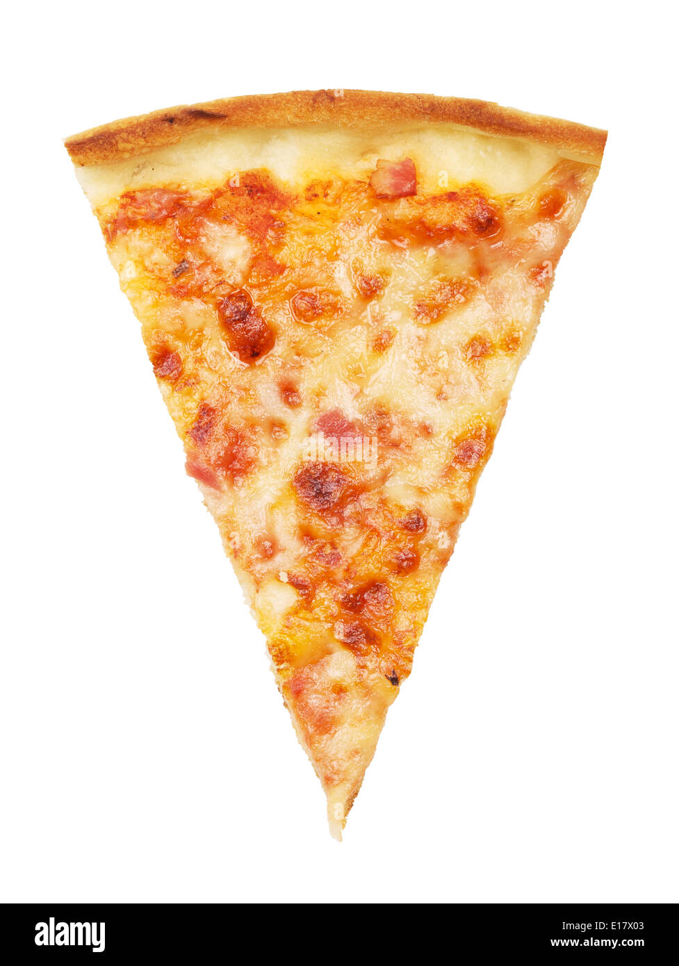 Tranche de délicieuses pizzas italiennes, isolated on white Banque D'Images
